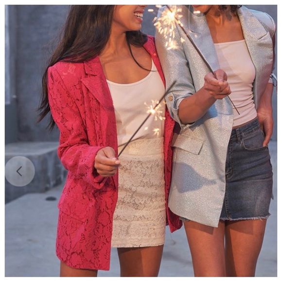 ShopEvelynne Jackets & Blazers - Lace Open Blazer Jacket